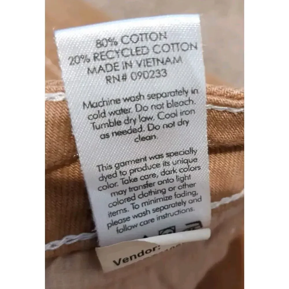 PACSUN Eco Tan Tie Dye Mom Jeans Ankle Rough Hem SZ 25
